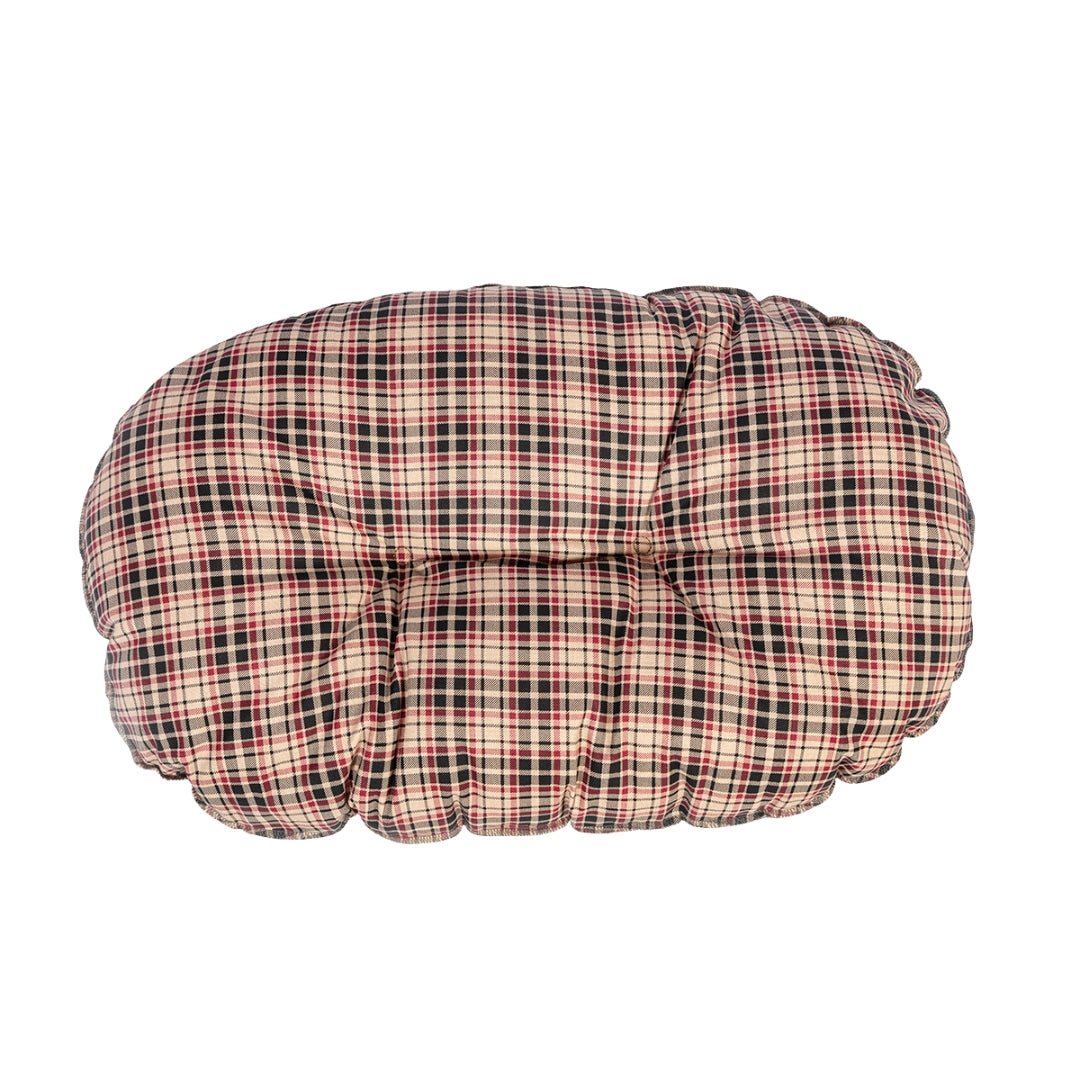 Classic Check Quilted Mattress Dog Bed Top View