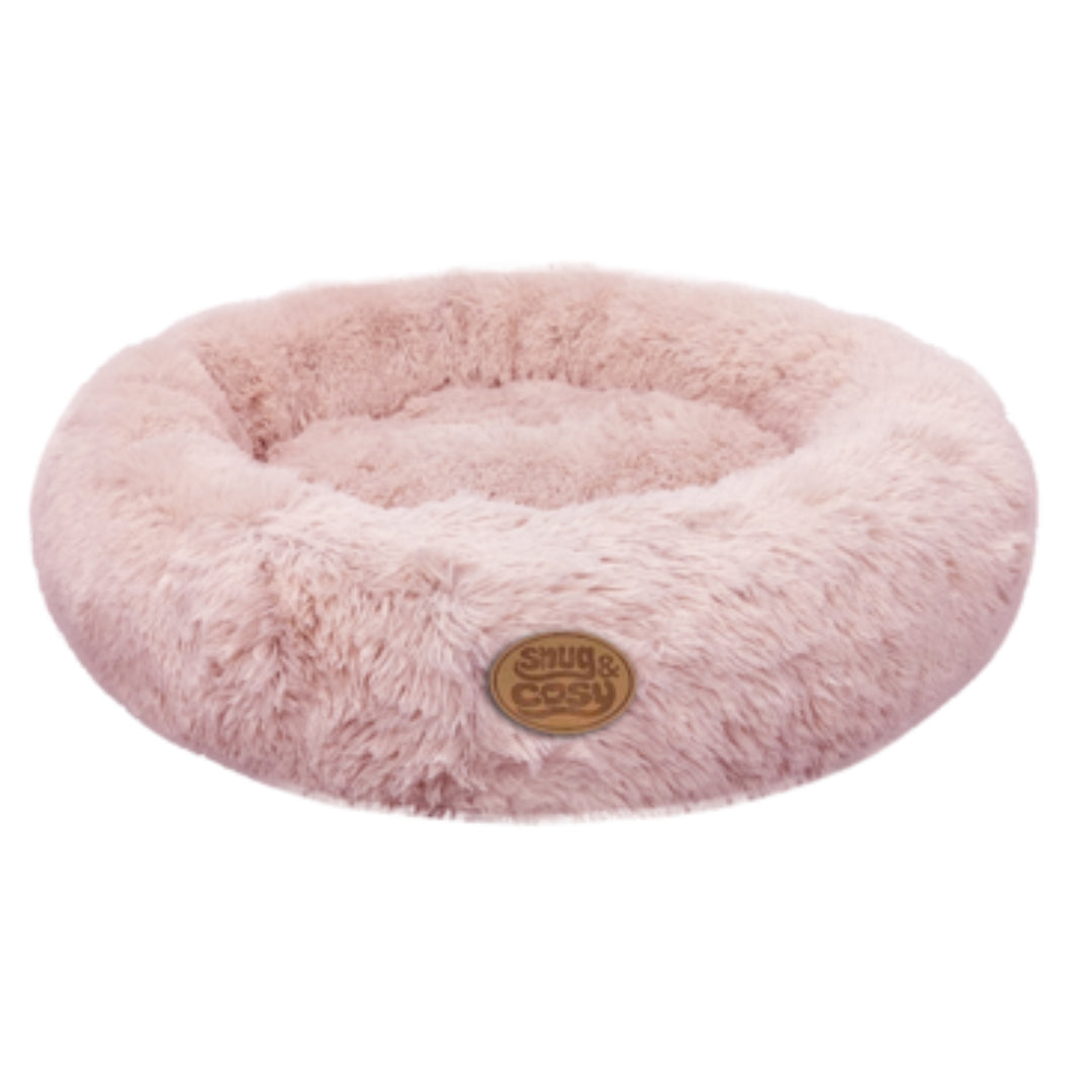 Anti Anxiety Donut Dog Bed - Pink