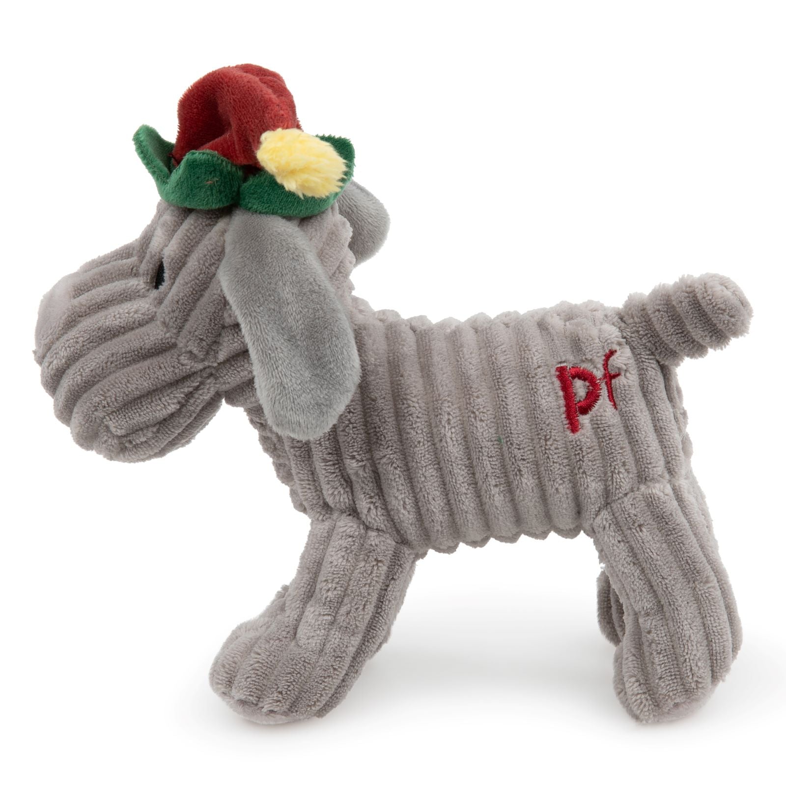 Elf Freddi Dog Toy Side View with Logo