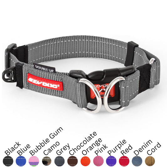 EzyDog Double Up Collar Grey with all colour swatches
