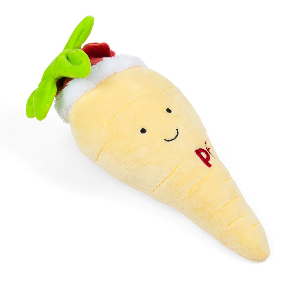 Petface Peter Parsnip Plush Christmas Dog Toy - Left Angle