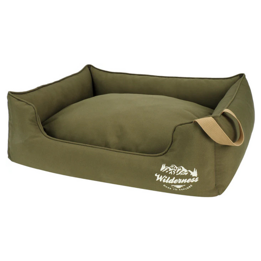Snug & Cosy Wilderness Olive ectangle Dog Bed