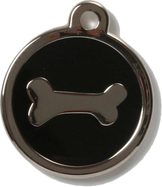 Bow Wow Black Bone Pet ID Tag