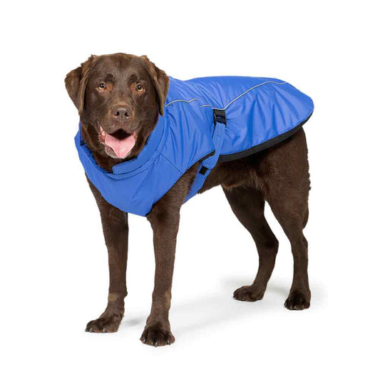 Sports Luxe Waterproof Dog Coat Blue