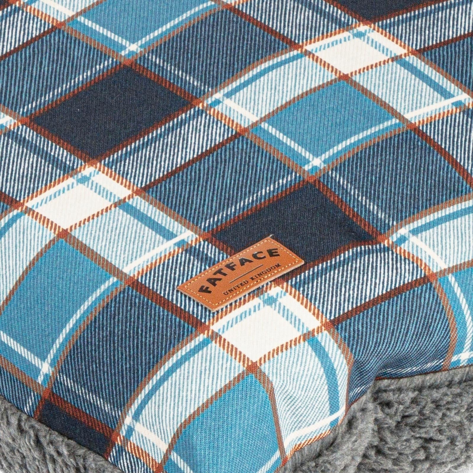 FatFace Fleece Check Deep Duvet Dog Bed Close Up