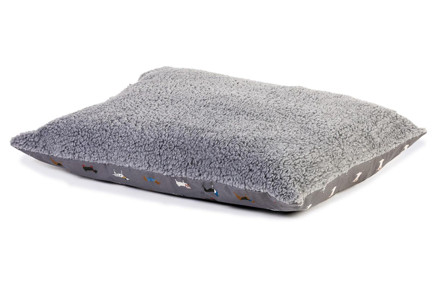 FatFace Marching Dogs Deep Duvet Dog Bed Fleece Side