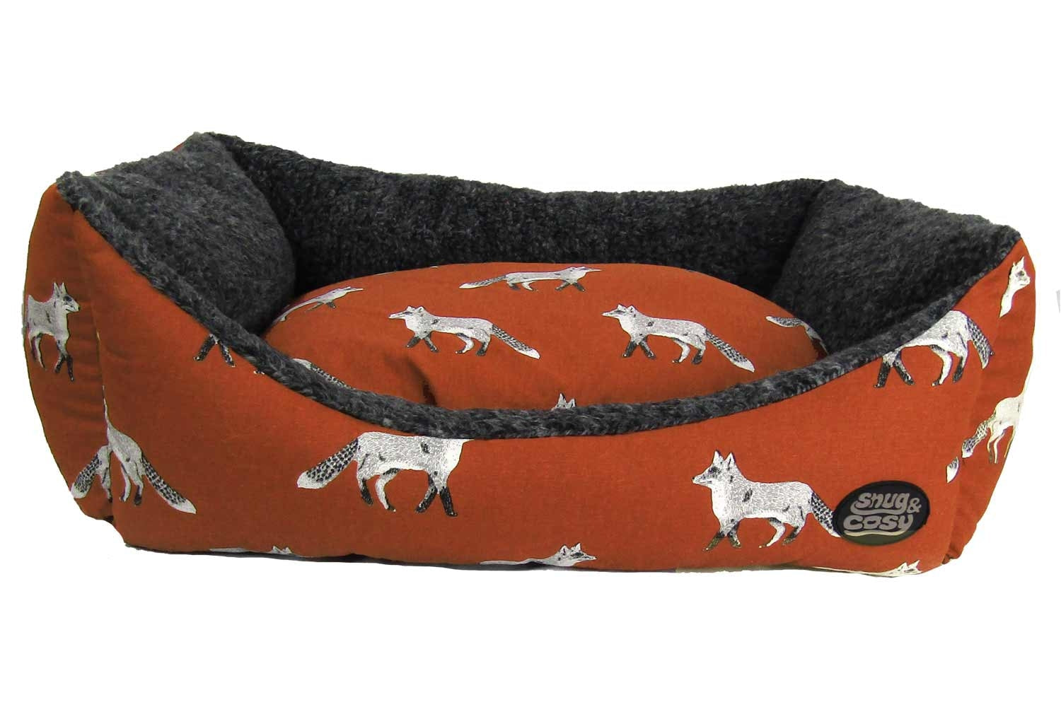 Fox Print Rectangular Dog Bed