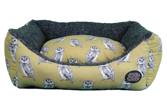 Owl Print Dog Bed