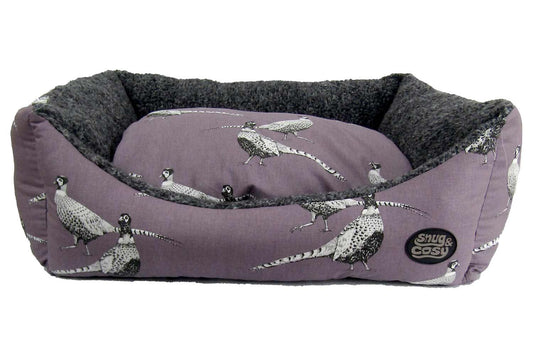 Pheasant Heater Print Dog Bed