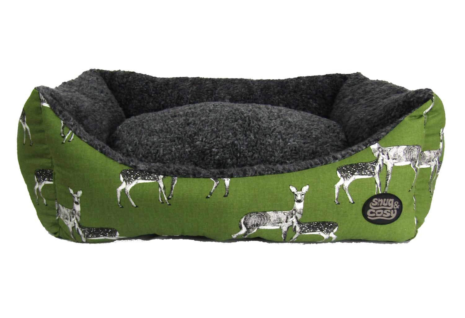 Sage Deer Dog Bed with Fleece