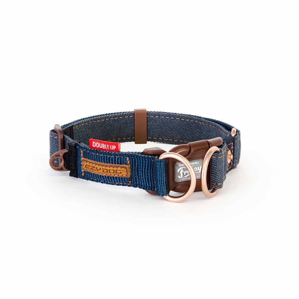 EzyDog Denim Double Up Dog Collar