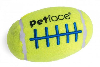 Petface Squeaky Rugby Tennis Ball