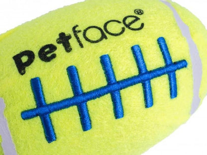 Petface Squeaky Rugby Tennis Ball