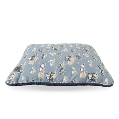 Snug and Cosy Farmyard Blue Lounger Cushion Dog Bed