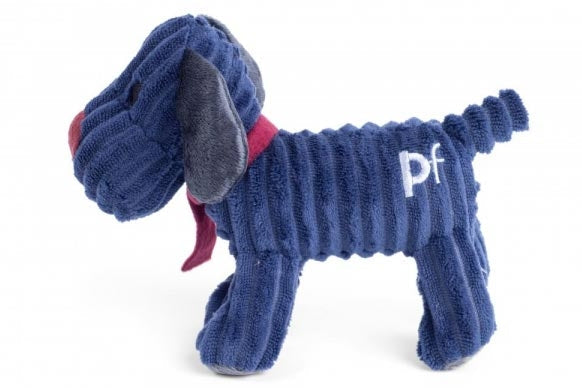 Petface Freddi Cord Dog Toy Blue Side View