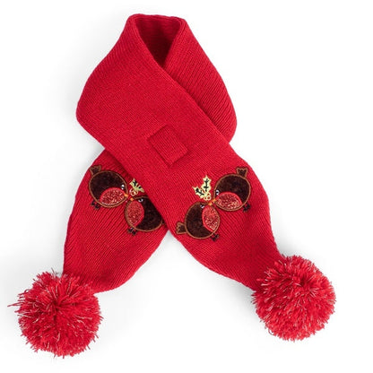Petface Christmas Dog Scarf Red Robin