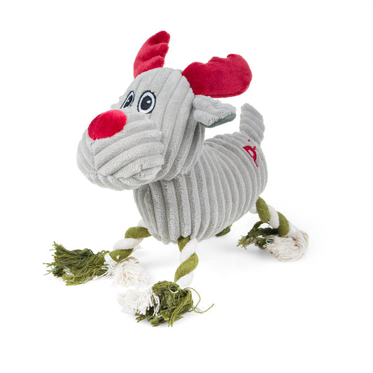 Christmas Reindeer Rope Legs Dog Toy