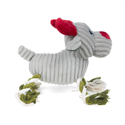 Christmas Reindeer Rope Legs Dog Toy