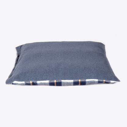 Danish Design Bowmore Navy Duvet Dog Bed showing the fleece side of the bed