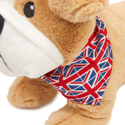 Baily Bulldog Plush Dog Toy Bandana