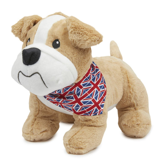 Baily Bulldog Plush Dog Toy left