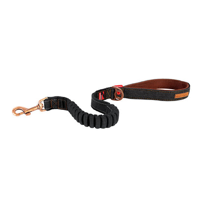 EzyDog Zero Shock Dog Lead Black Denim 25 inch