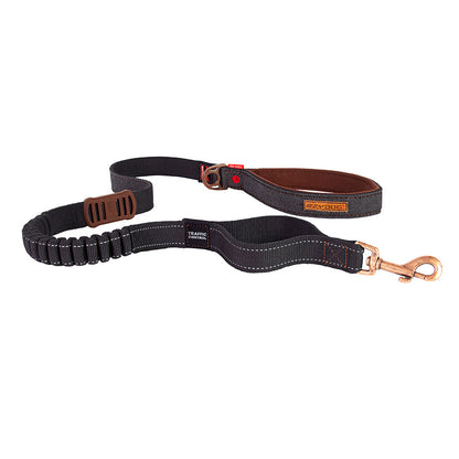 EzyDog Zero Shock Dog Lead Black Denim 48 inch