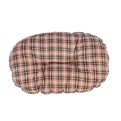 Classic Check Quilted Mattress Dog Bed Top View
