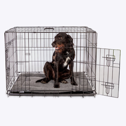 Danish Design Crate Mattress in Grey with Dog #colour_grey