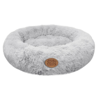 Anti Anxiety Donut Dog Bed - Grey