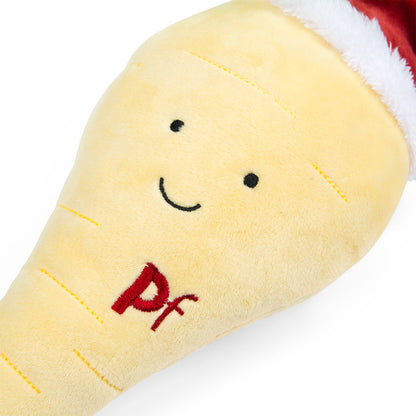 Petface Peter Parsnip Plush Christmas Dog Toy - Close Up