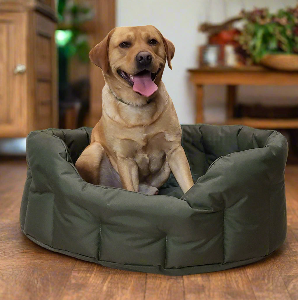 P&L Country Dog Tough Heavy Duty Oval High Sided Waterproof Dog Beds.