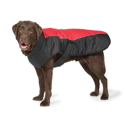 Sports Luxe Waterproof Dog Coat Black and Red by Danish Design