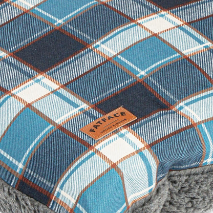 FatFace Fleece Check Deep Duvet Dog Bed Close Up