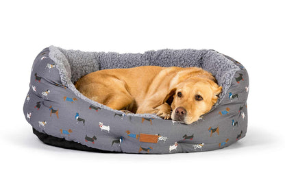 FatFace Marching Dogs Deluxe Slumber Dog Bed with Dog
