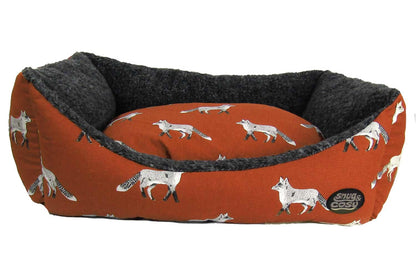 Fox Print Rectangular Dog Bed