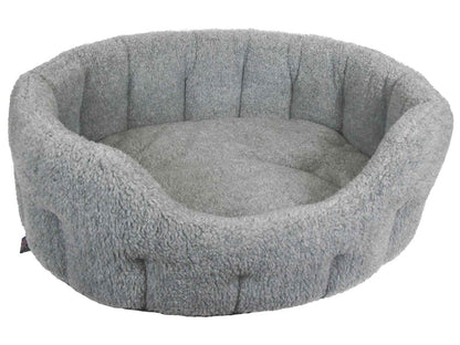 P&L Premium Oval Sherpa Fleece Softee Dog Bed