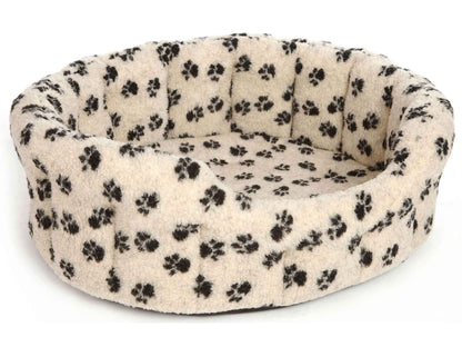 P&L Premium Oval Sherpa Fleece Softee Dog Bed