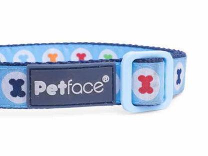 Petface Blue Bones Dog Collar