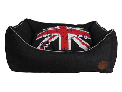 Snug and Cosy Union Jack Dog Bed