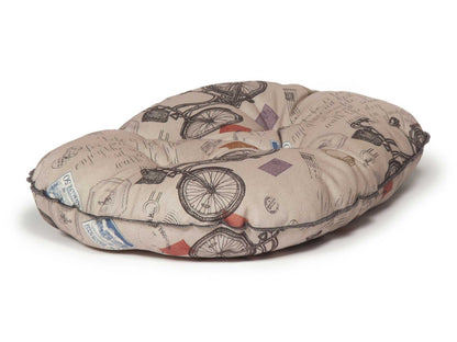 Danish Design Vintage Bicycles Luxury Quilted Mattress Dog Bed
