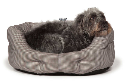 Danish Design Vintage Dogstooth Deluxe Slumber Dog Bed with Dog