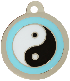 Ying Yang Dog ID Tag Blue