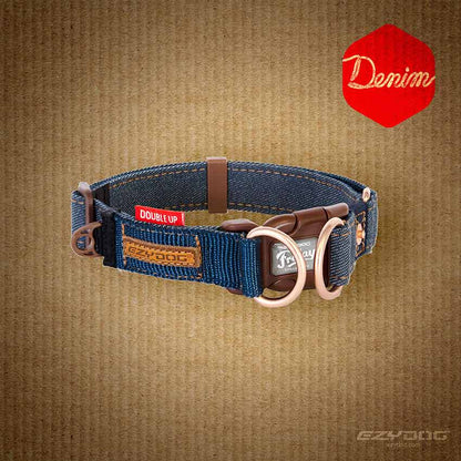 EzyDog Denim Double Up Dog Collar