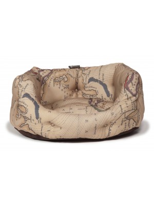 Danish Design Vintage Maps Deluxe Slumber Dog Bed
