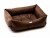 Chilli Dog Black Brown Faux Leather Sofa Dog Bed