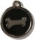 Bow Wow Pet Tag Dog Cat ID Laser Engraved - Black Bone
