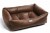 Chilli Dog Antique Brown Faux Leather Sofa Dog Bed