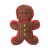 Petface Christmas Gingerbread Man Dog Toy Brown