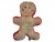Petface Christmas Gingerbread Man Dog Toy Tan